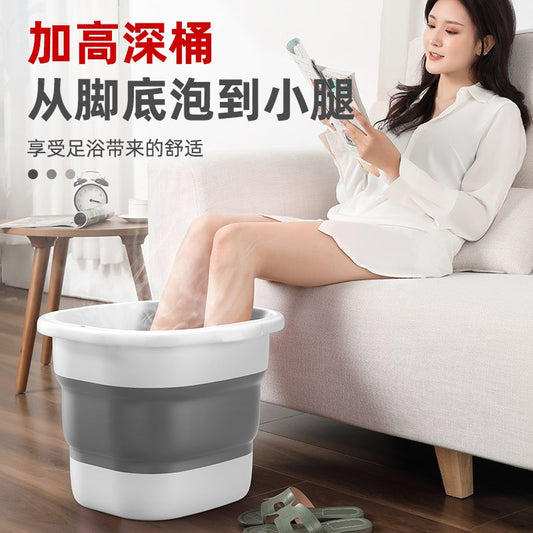 Foldable foot bucket with high height for home use. Foldable foot bucket for foot massage, foot bathtub, dormitory portable foot basin for health preservation