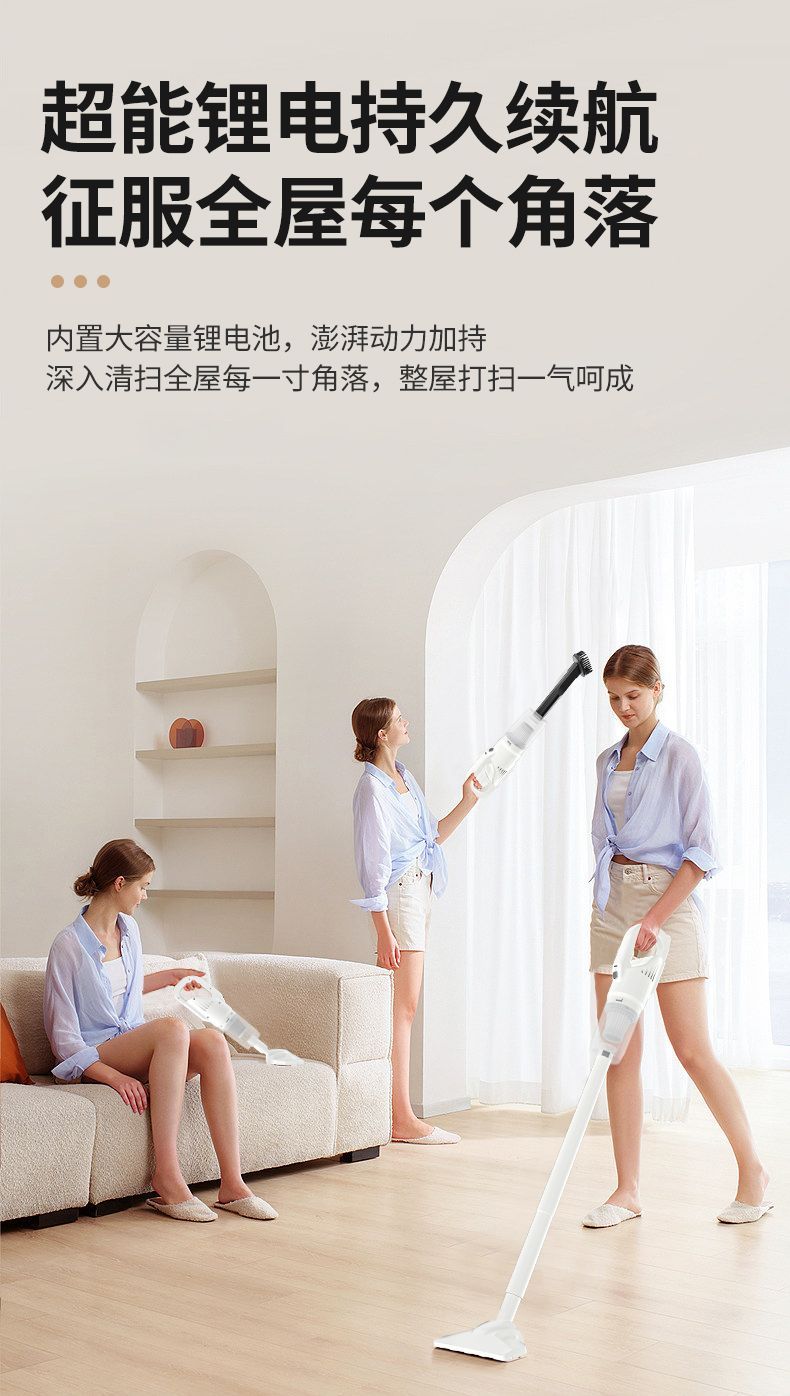 [Over 1,000,000 sold] Household flagship handheld vacuum cleaner with high suction and power, portable and super strong