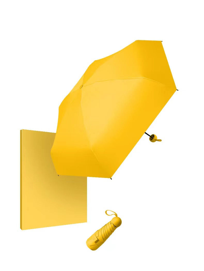 [Over 1,000,000 sold] Capsule Sun Umbrella for Women's Sun Protection, UV Protection, Sun Sunshade and Rain Umbrella Dual Use Mini Five Fold Ultra Light, Compact and Portable