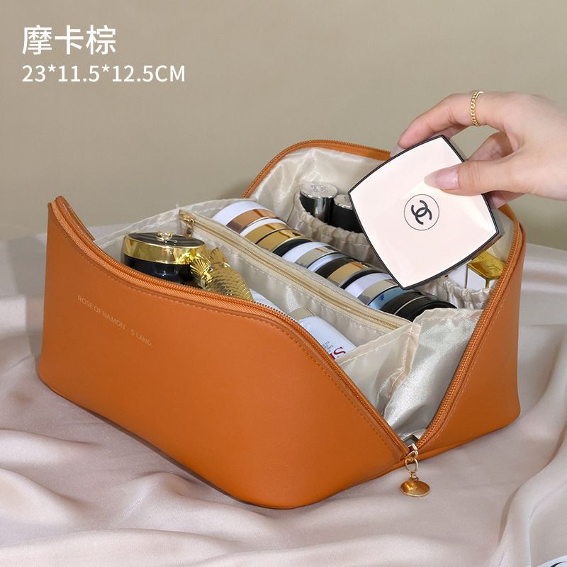[Over 100,000 sold] Makeup bag for women, portable, large capacity, high-end feel, new super hot travel toiletries, waterproof cosmetics storage bag