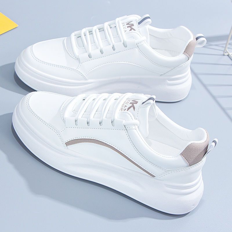 [Over 100,000 sold] Little White Shoes Female  New Korean Fashion Leather Sports Student Leisure Versatile Board Shoes Female Instagram Trend