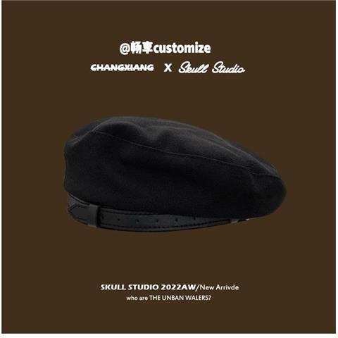 [Over 10,000 sold] Coffee colored beret with a large head circumference and a retro painter hat design sense, niche brown octagonal bud hat in autumn and winter in large size