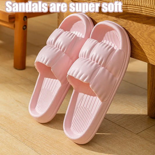 Women Soft Sole Cloud Slippers Thick Platform Indoor Outdoor Beach Sandals Summer EVA Non Slip Flip Flops